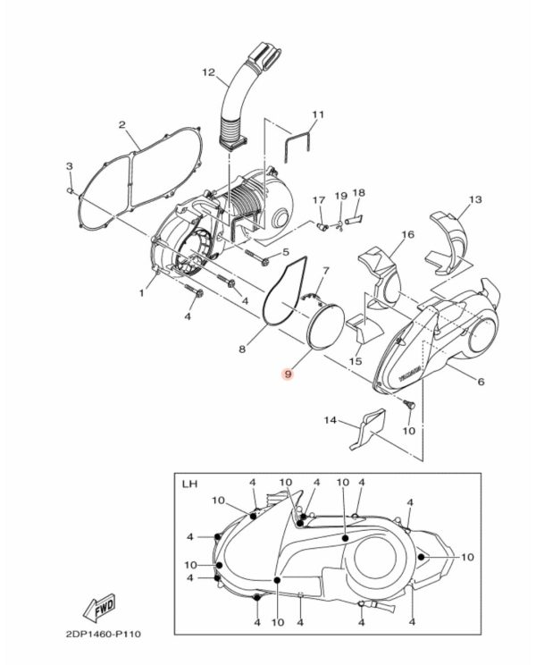 CVT filter for Yamaha NMAX